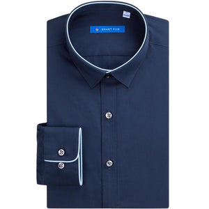 SMART FIVE Men's Fashion Business Casual Luxury Style Premium Top Quality Long Sleeves Dress Shirt - Divine Inspiration Styles