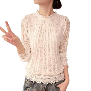SURESTORY Women's Fine Fashion Luxury Style Chiffon Lace Design Crochet Top - Divine Inspiration Styles