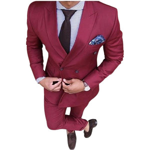 SZSUITS Men's Fashion Suit Sets with Tuxedo & Pants Polished Velvet Lapel Blazer Suit Set - Divine Inspiration Styles