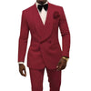 SZSUITS Men's Fashion Suit Sets with Tuxedo & Pants Polished Velvet Lapel Blazer Suit Set - Divine Inspiration Styles