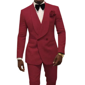 SZSUITS Men's Fashion Suit Sets with Tuxedo & Pants Polished Velvet Lapel Blazer Suit Set - Divine Inspiration Styles