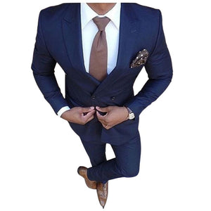 SZSUITS Men's Fashion Suit Sets with Tuxedo & Pants Polished Velvet Lapel Blazer Suit Set - Divine Inspiration Styles