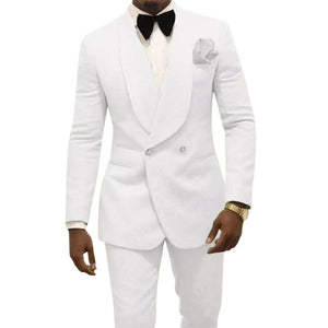 SZSUITS Men's Fashion Suit Sets with Tuxedo & Pants Polished Velvet Lapel Blazer Suit Set - Divine Inspiration Styles