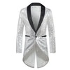 PARKLEES Men's Fashion Premium Quality Shiny Black Gold Silver Sequin Glitter Fancy Embellished Blazer Jacket - Divine Inspiration Styles