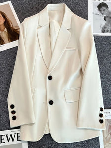 YITI SUITS Women's Elegant Stylish Fashion Office Lady Professional Solid Color Blazer Jacket