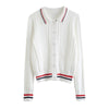 HBT Women's Sporty Elegant Fashion Knitted Cardigan Sweater Jacket - Divine Inspiration Styles