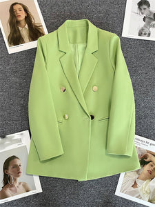 YITI SUITS Women's Elegant Stylish Fashion Office Lady Professional Solid Color Blazer Jacket