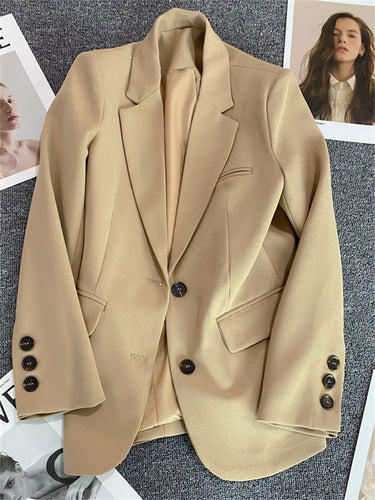 YITI SUITS Women's Elegant Stylish Fashion Office Lady Professional Solid Color Blazer Jacket - Divine Inspiration Styles