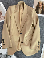 YITI SUITS Women's Elegant Stylish Fashion Office Lady Professional Solid Color Blazer Jacket - Divine Inspiration Styles
