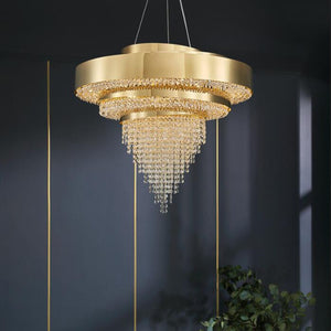 JMXI Modern Luxury Art Design LED Crystal Chandelier Lamp for Home or Office Lighting & Decorations - Divine Inspiration Styles