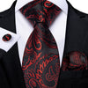 DBG VIP Design Collection Men's Fashion Luxury Purple Red Blue 100% Premium Quality Silk Tie Set - Divine Inspiration Styles