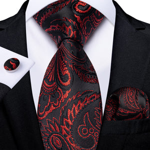 DBG VIP Design Collection Men's Fashion Luxury Purple Red Blue 100% Premium Quality Silk Tie Set - Divine Inspiration Styles