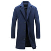 BRADFORD Design Collection Men's Fashion Premium Quality Long Wool Blend Solid Coat - Divine Inspiration Styles