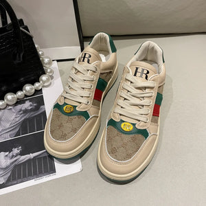 HARLEY Women's Fashion Luxury Sporty Canvas Double Stripes Sneaker Shoes - Divine Inspiration Styles