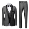BRADLEY VIP SUITS Men's Fashion Formal 2 Piece & 3 Piece Tuxedo (Jacket + Pants + Vest) Navy Blue & Black Suit Set - Divine Inspiration Styles