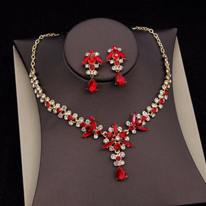 CM Women's Fashion Elegant Royal Queen Bridal Tiara Crown Earrings Necklace Jewelry Sets - Divine Inspiration Styles