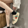 HARLEY Women's Fashion Luxury Sporty Canvas Double Stripes Sneaker Shoes - Divine Inspiration Styles