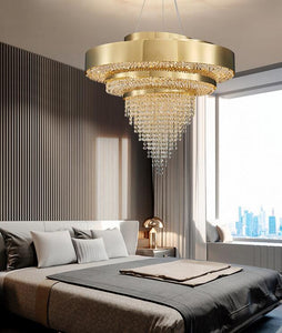 JMXI Modern Luxury Art Design LED Crystal Chandelier Lamp for Home or Office Lighting & Decorations - Divine Inspiration Styles