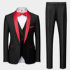 BRADLEY VIP SUITS Men's Fashion Formal 2 Piece & 3 Piece Tuxedo (Jacket + Pants + Vest) Navy Blue & Black Suit Set - Divine Inspiration Styles