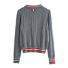 HBT Women's Sporty Elegant Fashion Knitted Cardigan Sweater Jacket - Divine Inspiration Styles