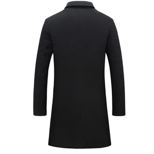 BRADFORD Design Collection Men's Fashion Premium Quality Long Wool Blend Solid Coat - Divine Inspiration Styles
