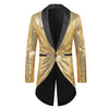 PARKLEES Men's Fashion Premium Quality Shiny Black Gold Silver Sequin Glitter Fancy Embellished Blazer Jacket - Divine Inspiration Styles