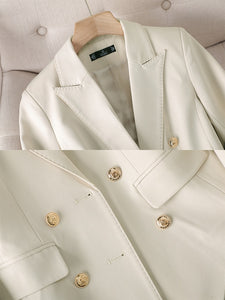 CAROLINE SUITS Women's Elegant Stylish Fashion Office Professional Solid Color Light Blue Sky Blue Blazer Jacket
