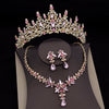 CM Women's Fashion Elegant Royal Queen Bridal Tiara Crown Earrings Necklace Jewelry Sets - Divine Inspiration Styles