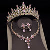 CM Women's Fashion Elegant Royal Queen Bridal Tiara Crown Earrings Necklace Jewelry Sets - Divine Inspiration Styles