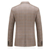 CGSUITS Men's Fashion Luxury Style Plaid Design Jacquard Blazer Suit Jacket