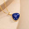 CHSBEAUTY Women's Elegant Fashion Stylish Triangular Design Genuine Blue Lapis-Lazuli Necklace Jewelry - Divine Inspiration Styles