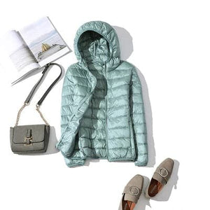 GODLIKE Women's Pure Color Trendy Autumn Winter Spring Fashion Ultralight Parka Jacket - Divine Inspiration Styles