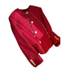 UTG Women's Elegant Stylish Fashion Office Business Casual Professional Style Woven Red Plaid Blazer Jacket - Divine Inspiration Styles