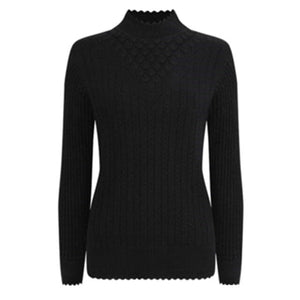UTG Women's Fashion Elegant Pure Color Red Trendy Stylish Designer Sweater - Divine Inspiration Styles