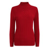 UTG Women's Fashion Elegant Pure Color Red Trendy Stylish Designer Sweater - Divine Inspiration Styles