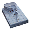 VINCENT Design Men's Trendy Fashion Casual Short Sleeves Plaid Business Dress Shirt - Divine Inspiration Styles