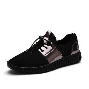 VANCAT Men's Black-Tone, Gold-Tone & Silver-Tone Metallic Sneaker Shoes - Divine Inspiration Styles
