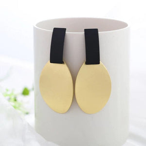 WBU Women's Fine Fashion Elegant Gold Tone Geometric Drop Earrings - Divine Inspiration Styles