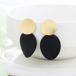 WBU Women's Fine Fashion Elegant Gold Tone Geometric Drop Earrings - Divine Inspiration Styles