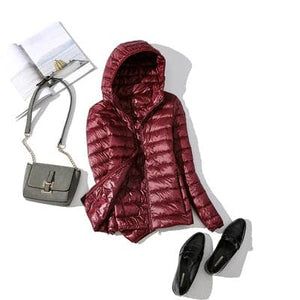 GODLIKE Women's Pure Color Trendy Autumn Winter Spring Fashion Ultralight Parka Jacket - Divine Inspiration Styles