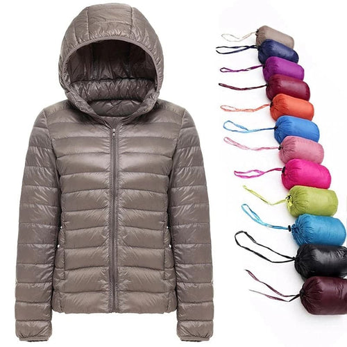 GODLIKE Women's Pure Color Trendy Autumn Winter Spring Fashion Ultralight Parka Jacket - Divine Inspiration Styles