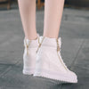 HADARA Design Women's Fashion Casual Gold Statement Ankle Sneaker Boot Shoes - Divine Inspiration Styles