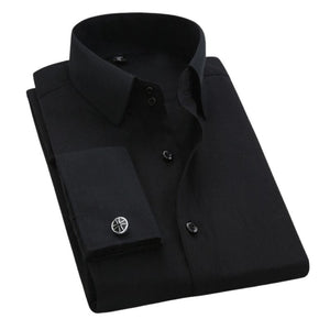 YARDLEY Design Men's Business Formal Premium Quality Long Sleeves Dress Shirt with Free Cufflinks Included - Divine Inspiration Styles