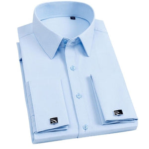 YARDLEY Design Men's Business Formal Premium Quality Long Sleeves Dress Shirt with Free Cufflinks Included - Divine Inspiration Styles