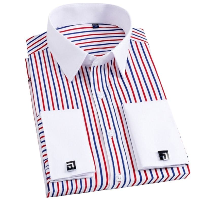 YARDLEY Design Men's Business Formal Premium Quality Long Sleeves Dress Shirt with Cufflinks Included - Divine Inspiration Styles