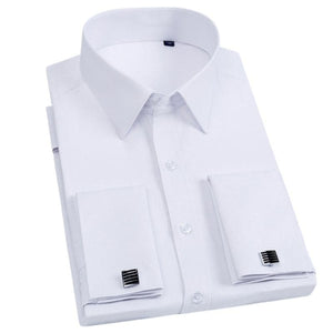 YARDLEY Design Men's Business Formal Premium Quality Long Sleeves Dress Shirt with Cufflinks Included - Divine Inspiration Styles