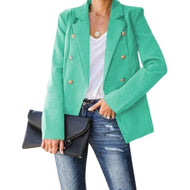 YIHA Women's Stylish Fashion Luxury Multi-Function Professional Office Double Breasted Blazer Jacket - Divine Inspiration Styles