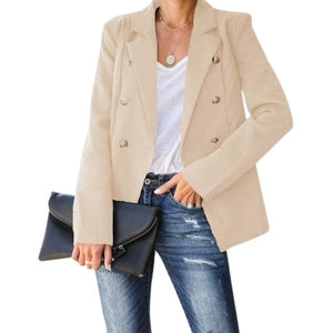 YIHA Women's Stylish Fashion Luxury Multi-Function Professional Office Double Breasted Blazer Jacket - Divine Inspiration Styles