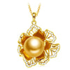 YSG Women's Fine Fashion 18K Solid Gold Diamond Studs Pearl Necklace Jewelry - Divine Inspiration Styles