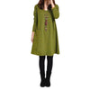 ZANZEA Women's Fashion 5 Colors Long Sleeves Pocket V-Neck Tunic Dress - Divine Inspiration Styles
